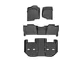 Picture of WeatherTech FloorLiner HP - Front, 2nd & 3rd Row w/ Center Aisle - Black
