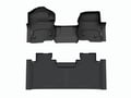 Picture of WeatherTech Front & Rear FloorLiners - Vinyl Floor - Over The Hump - Black 