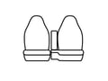 Picture of Precision Fit Custom Front Row Seat Covers - With 60/40-split cushion with 50/50-split backrest with molded headrests with manual controls with recliner lever cutouts with driver lumbar knob without rear access lever with opening center console without seat airbags