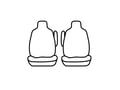 Picture of Precision Fit Custom Front Row Seat Covers - With captains bucket seats with molded headrests with 1 armrest per seat with passenger grab handle with lumbar and thigh support without seat airbags