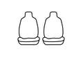Picture of Precision Fit Custom Front Row Seat Covers - With bucket seats with molded headrests with latch cutout without seat airbags