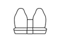 Picture of Precision Fit Custom Front Row Seat Covers - With 40/20/40-split bench seat with molded headrests with recliner lever cutout with lumbar cutout with latch cutout with opening center console with drink tray cutout without seat airbags