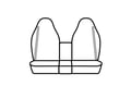 Picture of Precision Fit Custom Front Row Seat Covers - With 40/20/40-split bench seat with molded headrests with manual controls with center fold-down console with integrated seat belts without grab handles on back of seat without seat airbags