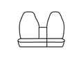 Picture of Precision Fit Custom Front Row Seat Covers - With 40/60-split cushion with 50/50-split backrest with molded headrests with center console without seat airbags