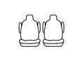 Picture of Precision Fit Custom Front Row Seat Covers - With captains bucket seats without headrests with 2 armrests per seat without seat airbags