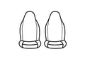 Picture of Precision Fit Custom Front Row Seat Covers - With bucket seats with molded headrests without seat airbags
