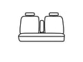 Picture of Precision Fit Custom Front Row Seat Covers - With 40/20/40-split backrest with solid cushion with adjustable headrests with center console without seat airbags