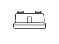 Picture of Precision Fit Custom Front Row Seat Covers - With solid bench seat with adjustable headrests with center armrest with notched for floor shift without seat airbags
