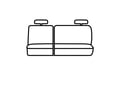 Picture of Precision Fit Custom Second Row Seat Covers - With 60/40-split bench seat without headrests without center armrest with seatbelt cutout