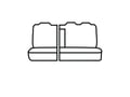 Picture of Precision Fit Custom Second Row Seat Covers - With 40/60-split bench seat with 3 molded headrests with center armrest