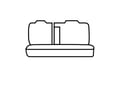 Picture of Precision Fit Custom Second Row Seat Covers - With 40/60-split bench seat with 2 molded headrests with center armrest