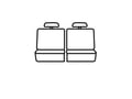 Picture of Precision Fit Custom Second Row Seat Covers - 2-door with 50/50-split bench with 2 adjustable headrests