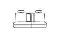 Picture of Precision Fit Custom Second Row Seat Covers - With 40/60-split bench seat with 2 adjustable headrests with center armrest