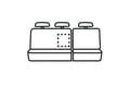 Picture of Precision Fit Custom Second Row Seat Covers - 5-passenger with 40/60-split bench seat with 3 adjustable headrests with center armrest
