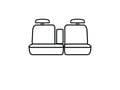 Picture of Precision Fit Custom Second Row Seat Covers - 5-passenger with 40/60-split bench seat with 3 adjustable headrests with center armrest