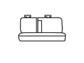 Picture of Precision Fit Custom Second Row Seat Covers - With 40/60-split backrest with solid cushion with 2 adjustable headrests with center armrest