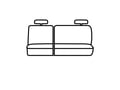 Picture of Precision Fit Custom Second Row Seat Covers - 2-door hatchback with 60/40-split bench seat with 3 adjustable headrests without center armrest