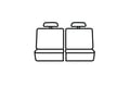 Picture of Precision Fit Custom Second Row Seat Covers - With cloth 50/50-split bench seat with 2 adjustable headrests with 1 armrest per seat