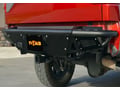Picture of N-Fab RBS Pre-Runner Style Rear Bumper - Gloss Black - w/Brushed Aluminum Skid Plate