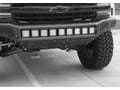 Picture of N-Fab M-RDS Front Bumper - Gloss Black - 1 pc. - Pre-Runner Radius Style - w/Integrated Brushed Aluminum Skid Plate