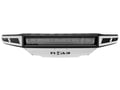Picture of N-Fab M-RDS Front Bumper - 1.75 in. - 0.95 Wall Tubing - Stock Width - 1 pc. - Incl. Side Plates - Pre-Runner - Radius Bumper w/Brushed Aluminum Skid Plate - Gloss Black
