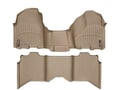 Picture of WeatherTech FloorLiners - 1st Row Over-The-Hump & 2nd Row - Tan