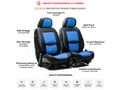 Picture of SCS Front Luxury Seat Covers - Black & Blue