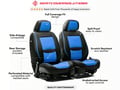 Picture of SCS Front Luxury Seat Covers - Black & Blue