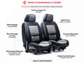 Picture of SCS Front & Rear Combo Luxury Seat Covers - Black & Grey