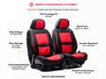 Picture of SCS Front Luxury Seat Covers - Black & Red