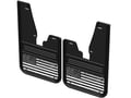 Picture of Truck Hardware Gatorback Black Distressed American Flag Mud Flaps - Front - With OEM Flares