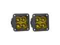 Picture of ARC Concept Series Pod - 3” Cube LED Pod Lights - Fog Light - Flush Mount - Yellow Lens (2 EA)