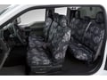 Picture of Prym1 Camo SeatSaver Custom Second Row Seat Covers - Blackout Camo - With 60/40-split bench seat with 3 adjustable headrests with fold-down armrest/cupholders with center shoulder belt