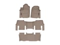 Picture of Weathertech DigitalFit Floor Liners - Complete Set (1st, 2nd, & 3rd Row) - Tan