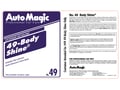 Picture of Auto Magic Safety Label - Body Shine #49