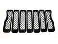 Picture of Trim Illusion Grille Overlay - 7 Piece - Black -  Fits grille W/ ring insert