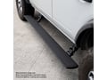 Picture of Go Rhino E-Board E1 Electric Running Board Kit - Protective Bedliner Coating - Gas Engine Only - Crew Cab
