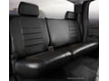 Picture of Fia LeatherLite Custom Seat Cover - Rear Seat - 60 Driver/ 40 Passenger Split Bench - Solid Black - Adjustable Headrests - Double Cab