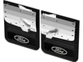 Picture of Truck Hardware Gatorback Black Wrap Ford Oval Mud Flaps - Rear Dually Pair
