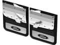 Picture of Truck Hardware Gatorback Black Ford Oval Mud Flaps - Rear Dually Pair