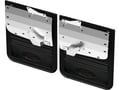 Picture of Truck Hardware Gatorback Black Anodized Ford Oval Mud Flaps - Rear Dually Pair