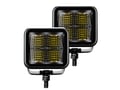 Picture of Go Rhino Xplor Blackout Series 3x3 Cube Lights - Flood Beam - Pair