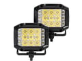 Picture of Go Rhino Bright Series Lights - 4x3 Sideline Cube - Flood Light Kit - Pair