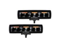 Picture of Go Rhino 750600622SBS Blackout Combo Series Lights - Pair of Sixline Spot Lights With Amber Accent