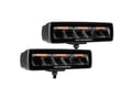 Picture of Go Rhino 750600622SBS Blackout Combo Series Lights - Pair of Sixline Spot Lights With Amber Accent
