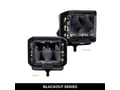 Picture of Go Rhino Blackout Series Lights - 4x3 Cube Sideline - Flood Light Kit - Pair