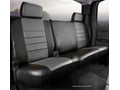 Picture of Fia LeatherLite Custom Seat Cover - Rear Seat - 60 Driver/ 40 Passenger Split Bench - Built-In Center Seat Belt - Center Armrest w/cup holder - Gray/Black