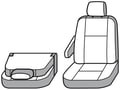 Picture of SeatSaver Custom Seat Cover - Polycotton - WaterProof - Taupe - w/Bucket Seat - w/Adjustable Headrest - w/Passenger Fold Flat Seat - Crew Cab - Extended Cab - Regular Cab