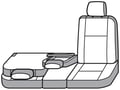 Picture of SeatSaver Custom Seat Cover - Polycotton - Taupe - w/40/20/40 Bench Seat - Adjustable Headrest - w/Covered Fold Down Console - w/Pass. Fold Flat Seat - Crew Cab - Extended Cab