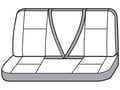Picture of SeatSaver Custom Seat Cover - Polycotton - Gray/Silver - Last Row Bench Seat - w/ 2 Shoulder Belts